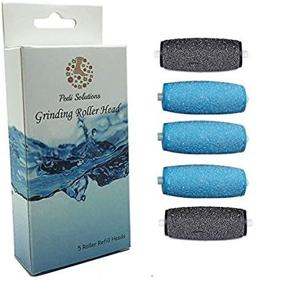 img 3 attached to Pack of 3 Extra Coarse and 2 Regular Coarse Replacement Pedicure Rollers for Amope Pedi Perfect Wet Dry Foot File