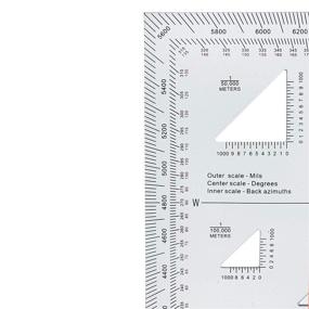 img 1 attached to 🧭 Military UTM/MGRS Coordinate Scale Map Reading and Land Navigation Topographical Map Scale Kit with Compass, Protractor, and Grid Coordinate Reader, inclusive of Military Marking Symbols Stencil