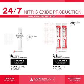 img 3 attached to 💪 ЧУДО МИРгнин, Высокопрегионный L-аргинин, L-цитруллин, добавка CoQ10 для улучшенного оксида азота, оптимальной поддержки сердечно-сосудистой системы, нормального кровяного давления, 7000 мг в пакете, 60 пакетов (Разнообразный набор)