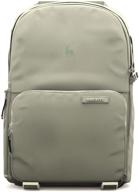 🎒 brevite jumper compact camera backpack: a minimal & travel-friendly photography bag for laptop & dslr accessories 18l (green) logo