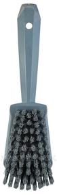 img 2 attached to 🧽 Vikan 419288 Stiff Bristle Scrubbing Brush with Short Handle - Gray