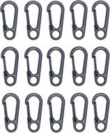 🔗 15-piece mini paracord hook rope carabiner clips - zinc alloy edc, molle clasp fasteners, cord holder логотип