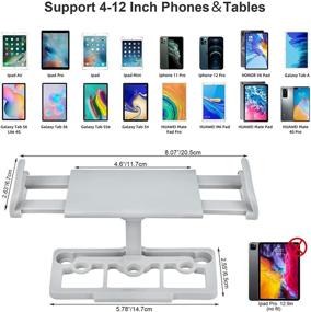 img 2 attached to 📱 Flexible Tablet Stand: 4-12 Inch Phone & Tablet Mount Holder with Lightning & Type-C Cables for DJI Mavic Mini 2, Mavic Air 2S, Mavic Air 2, Mavic Mini Remote Controller