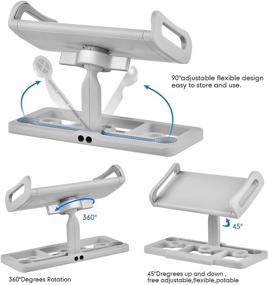 img 1 attached to 📱 Flexible Tablet Stand: 4-12 Inch Phone & Tablet Mount Holder with Lightning & Type-C Cables for DJI Mavic Mini 2, Mavic Air 2S, Mavic Air 2, Mavic Mini Remote Controller