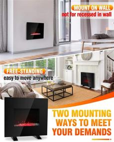 img 3 attached to 🔥 Sunday Living 26 Inch Electric Fireplace: Wall Mounted or Freestanding with 10 Flame Color Options, Remote Control, Low Noise, and 12-H Timer