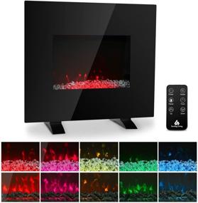 img 4 attached to 🔥 Sunday Living 26 Inch Electric Fireplace: Wall Mounted or Freestanding with 10 Flame Color Options, Remote Control, Low Noise, and 12-H Timer