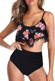 img 2 attached to Tempt Me Swimsuit Bikini Floral 2