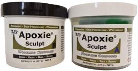 img 1 attached to 🔬 Apoxie Sculpt 1 lb. Green: Premium 2 Part Modeling Compound (A & B) - Top-rated Sculpting Solution