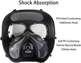 img 2 attached to 😷 Sutekus M04 Airsoft Mask - Full Face Skull CS Mask with Built-in Fan for Enhanced Performance