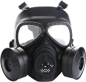 img 4 attached to 😷 Sutekus M04 Airsoft Mask - Full Face Skull CS Mask with Built-in Fan for Enhanced Performance