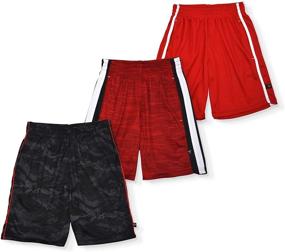 img 4 attached to Set of 3 Cheetah Boys Athletic Basketball Gym Shorts - Perfect for Sports and Workouts