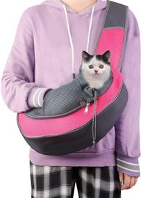 img 4 attached to Arcwares Dog Sling Carrier: Convenient Travel Bag for Small Dogs, Cats, and Rabbits.