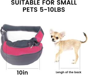 img 3 attached to Arcwares Dog Sling Carrier: Convenient Travel Bag for Small Dogs, Cats, and Rabbits.