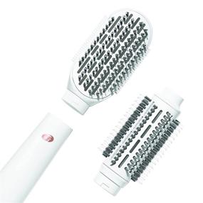 img 2 attached to 💨 T3 AireBrush Duo: Interchangeable Hot Air Blow Dry Brush with 2 Attachments, 15 Heat & Speed Settings, T3 IonFlow Tech, Volume Booster, Cool Shot