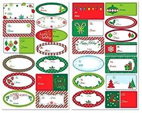 img 4 attached to 🎁 156 Ct. Assorted Adhesive Labels: Festive Christmas Gift Tags