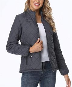 img 1 attached to 🧥 PEIQI X-Large Quilted Outwear with Pockets - Women's Clothing, Coats, Jackets & Vests