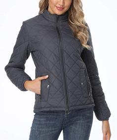 img 2 attached to 🧥 PEIQI X-Large Quilted Outwear with Pockets - Women's Clothing, Coats, Jackets & Vests