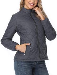 img 3 attached to 🧥 PEIQI X-Large Quilted Outwear with Pockets - Women's Clothing, Coats, Jackets & Vests