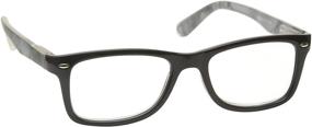 img 2 attached to Stylish Grey Special Wrap Sides Readers with Spring Hinges - Men's and Women's Reading Glasses by The Reading Glasses Company (R23-7) - +3.50 Strength