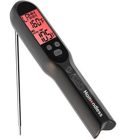 img 4 attached to 🌡️ Rechargeable Meat Thermometer - Digital Kitchen Food Cooking Thermometer for Candy, Oil, BBQ, Grill, Smoker - Accurate Readings, Food Temperature Guide, Alarm, LCD Backlight - IPX7 Waterproof