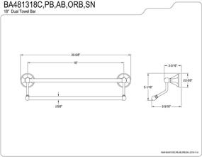 img 1 attached to Kingston Brass BA481318ORB Metropolitan 18 Inch