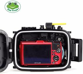 img 3 attached to 📷 Seafrogs Olympus TG-4 TG-3 Waterproof Camera Case - Underwater Housing with Quick Release Mount, 60M/195FT Water Resistance, Built-in Leak Detection Sensor (Black)