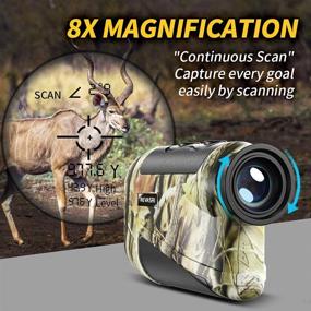 img 2 attached to REVASRI Hunting Laser Rangefinder 8X 1800 Yards - Target-Lock, Mode Memory, Angle Height, Horizontal Distance Measurement, Continuous Scan Laser Rangefinder