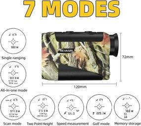 img 1 attached to REVASRI Hunting Laser Rangefinder 8X 1800 Yards - Target-Lock, Mode Memory, Angle Height, Horizontal Distance Measurement, Continuous Scan Laser Rangefinder