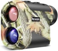 revasri hunting laser rangefinder 8x 1800 yards - target-lock, mode memory, angle height, horizontal distance measurement, continuous scan laser rangefinder logo