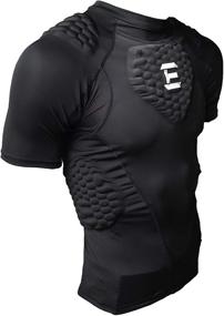 img 4 attached to EliteTek CPS14 Padded Compression Shirt - For Youth and Adult Sizes - Black/Adult