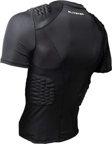 img 2 attached to EliteTek CPS14 Padded Compression Shirt - For Youth and Adult Sizes - Black/Adult