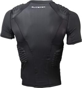 img 1 attached to EliteTek CPS14 Padded Compression Shirt - For Youth and Adult Sizes - Black/Adult