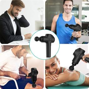 img 1 attached to 💆 QUINEAR Deep Tissue Percussion Massage Gun for Muscle Relaxation, Neck Back Pain Relief - 6 Massage Heads & 20 Speed Levels