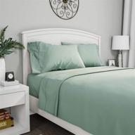 lavish home 1200 4-piece sheet set: queen size luxury bedding in sage logo