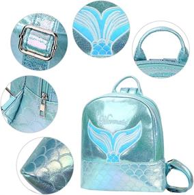 img 1 attached to Badiya Fashion Holographic Backpacks for Teens - Teenage Backpack Collection