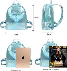 img 3 attached to Badiya Fashion Holographic Backpacks for Teens - Teenage Backpack Collection