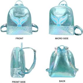 img 2 attached to Badiya Fashion Holographic Backpacks for Teens - Teenage Backpack Collection