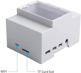 img 1 attached to Корпус Raspberry Pi 4 с вентилятором и тепловыми радиаторами: GeeekPi DIN Rail Модульный ящик для электрических панелей