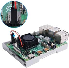 img 3 attached to Корпус Raspberry Pi 4 с вентилятором и тепловыми радиаторами: GeeekPi DIN Rail Модульный ящик для электрических панелей