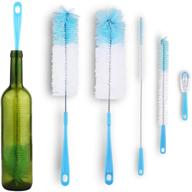 🧼 bottle brushes: 16 inch long cleaning brush set for water straws, decanters, pipes, and more - kitchen wire scrub, baby-friendly - hydro flask, sinks, brewing supplies included logo