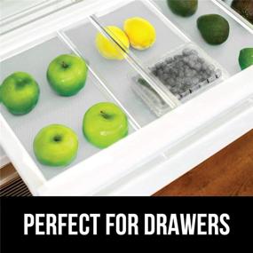 img 3 attached to 🦍 Gorilla Grip Refrigerator Shelf Liner: Waterproof, Easy Clean, Trim to Fit - A Durable Fridge Mat for Fruit and Vegetable Drawers