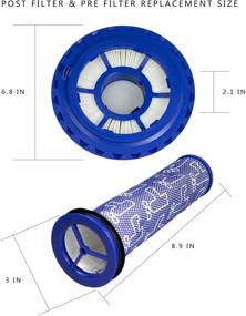 img 1 attached to 🔍 Compatible 2 Pack Filters Replacement Kit for Dyson DC41, DC65, DC66, UP13, UP20 Animal, Multi Floor and Ball Vacuum - Replaces Part # 920769-01&amp;920640-01 - Includes 1 HEPA Post-Filter and 1 Pre-Filter Set