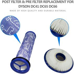 img 2 attached to 🔍 Compatible 2 Pack Filters Replacement Kit for Dyson DC41, DC65, DC66, UP13, UP20 Animal, Multi Floor and Ball Vacuum - Replaces Part # 920769-01&amp;920640-01 - Includes 1 HEPA Post-Filter and 1 Pre-Filter Set