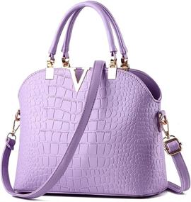 img 4 attached to 👜 JHVYF Women's Classic Top Handle Handbag: Versatile Crossbody Purse for Casual Style