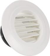 🏢 hon&amp;guan 4 inch round air vent abs louver grille cover white soffit vent with fly screen mesh - ideal for bathroom, office, and kitchen ventilation логотип