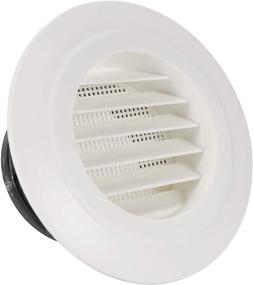 img 4 attached to 🏢 Hon&amp;Guan 4 Inch Round Air Vent ABS Louver Grille Cover White Soffit Vent with Fly Screen Mesh - Ideal for Bathroom, Office, and Kitchen Ventilation