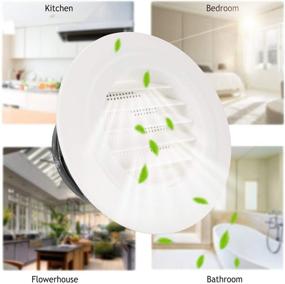 img 1 attached to 🏢 Hon&amp;Guan 4 Inch Round Air Vent ABS Louver Grille Cover White Soffit Vent with Fly Screen Mesh - Ideal for Bathroom, Office, and Kitchen Ventilation