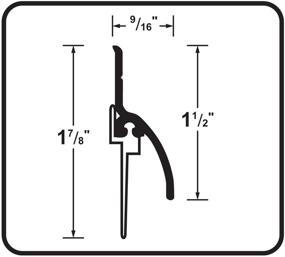 img 1 attached to 🚪 M-D Building Products 1-7/8-Inch Vinyl Door Sweep with Drip Cap, Mill Finish, 36-Inch DB037