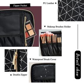 img 1 attached to 💄 Stay Stylish and Organized with the Joligrace Geometric Cosmetic Toiletry Organizer