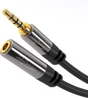 kabeldirekt pro series - 10ft headset extension cable (3.5mm male to 3.5mm female) - superior sound quality and extended reach logo